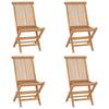 Day and Night - Day and Night Folding Garden Chairs 4 Units Solid Teak Wood