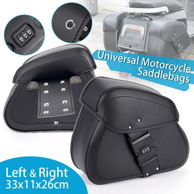 Universal Motorcycle Saddlebags For Harley Cruise Crown Prince Leather Tool Bag Hanging Bag Riding Side Bag Travel Bag