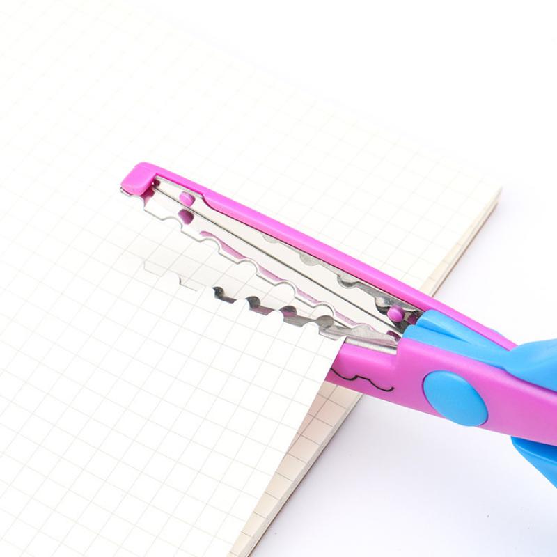 Minimalistic Lace Scissors Wavy Pattern Small Round Head Children Special Student Art Tool Stationery Scissor For Scrapbooking