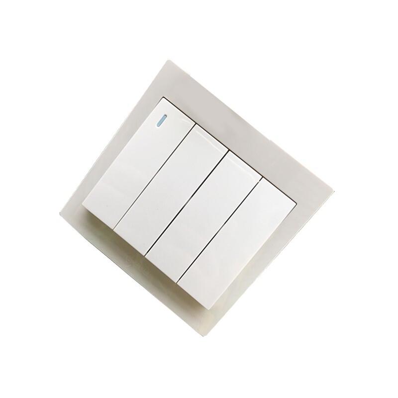 BULL G32 Series 4-Gang Single Pole Fluorescent Wall Switch Panel