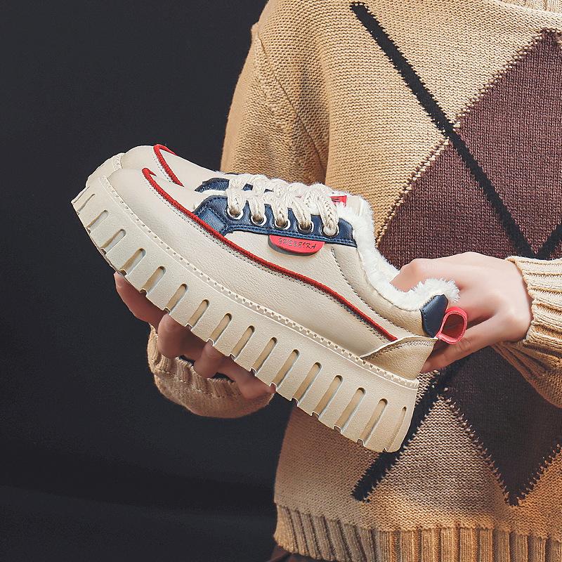 

Cotton shoes winter velvet women s shoes versatile platform casual sports dad shoes warm shoes in tide 1 36 синий