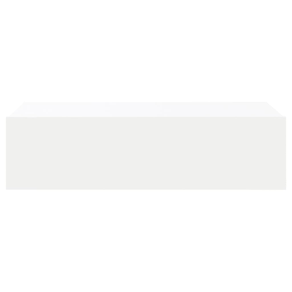 TV Stand with LED Lights White 60 X 35 X 15.5 Cm
