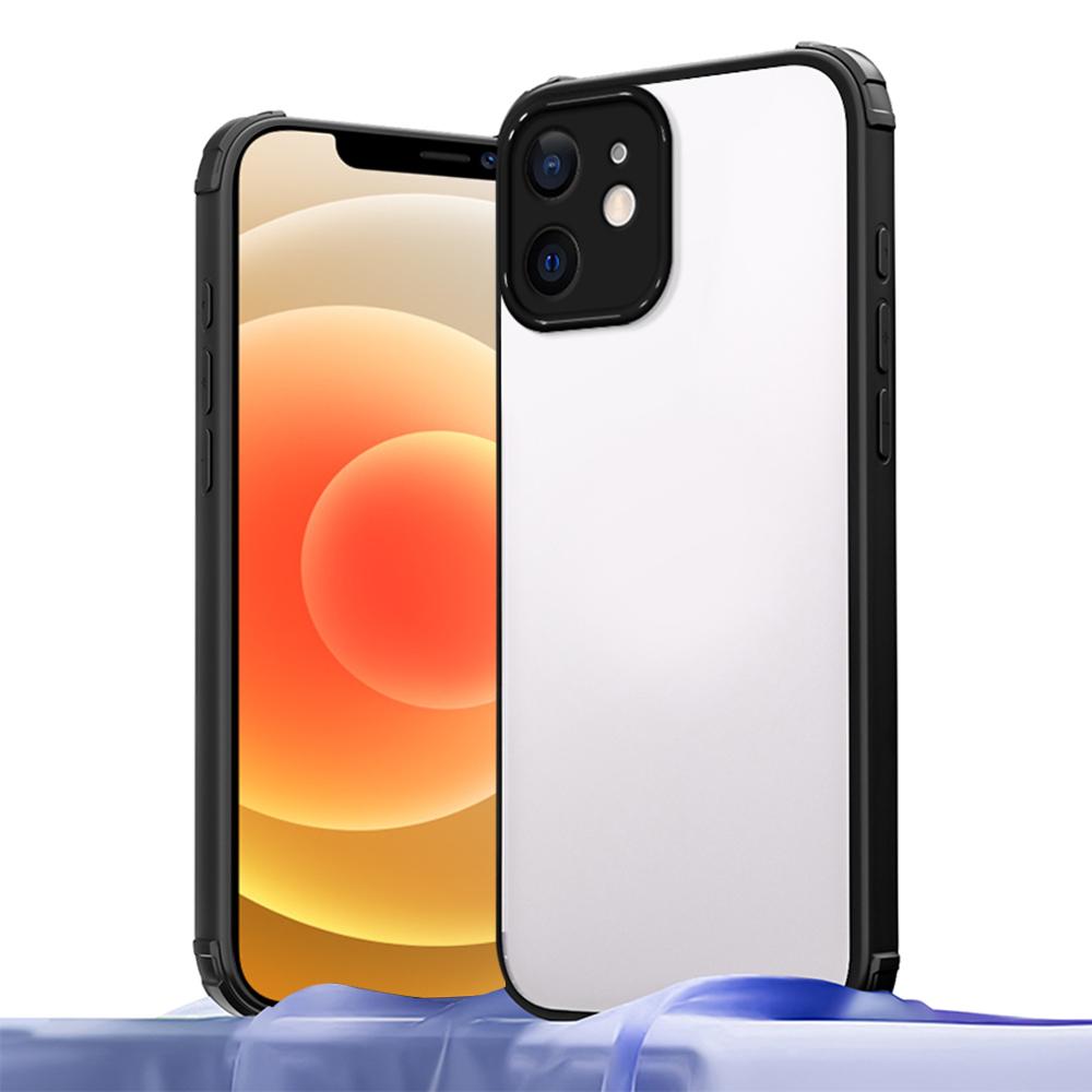 For iPhone 12 Case Reinforced Corner Shockproof TPU + Acrylic Phone Cover