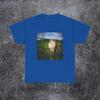 Vintage Charm Cat 100 Cotton Printed Letter Pattern Simple Loose Comfortable Tshirt