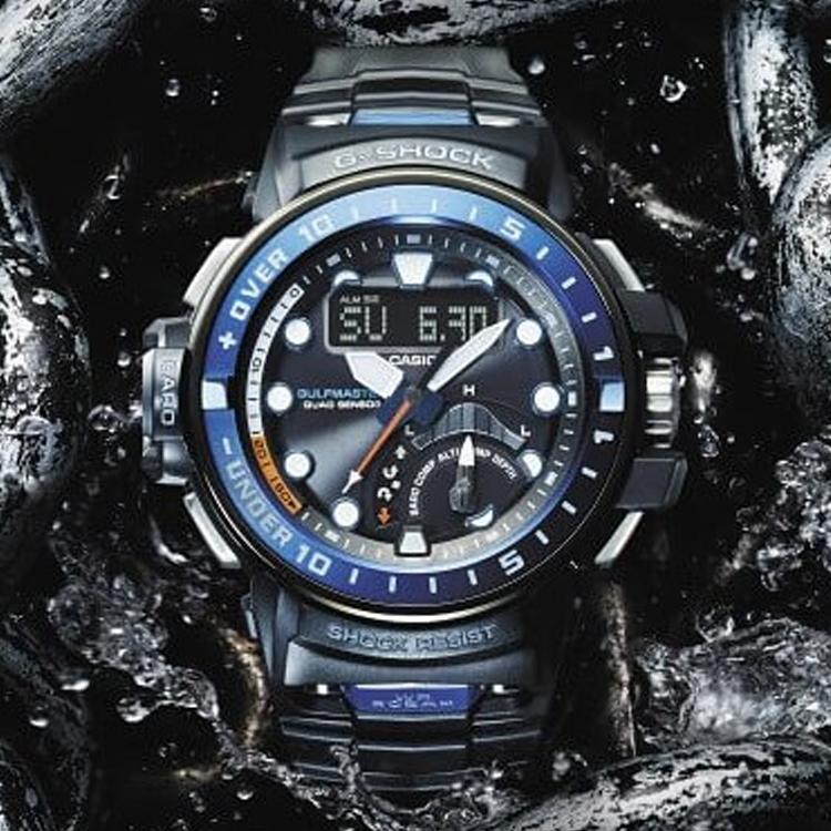 CASIO Men Blue Watch GWN-Q1000-1APR GWN-Q1000-1APR