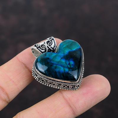 Colgante de labradorita con flash de neón, colgante de plata de ley 925, joyería de piedras preciosas, colgante hecho a mano, colgante de piedra de nacimiento, regalo para mamá, joyería vintage
