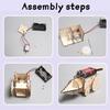 DIY Wooden Electric Drill Robot Kit Gear Transmission Physics Science STEAM Teaching Model Educational Toy for Kid Students Gift