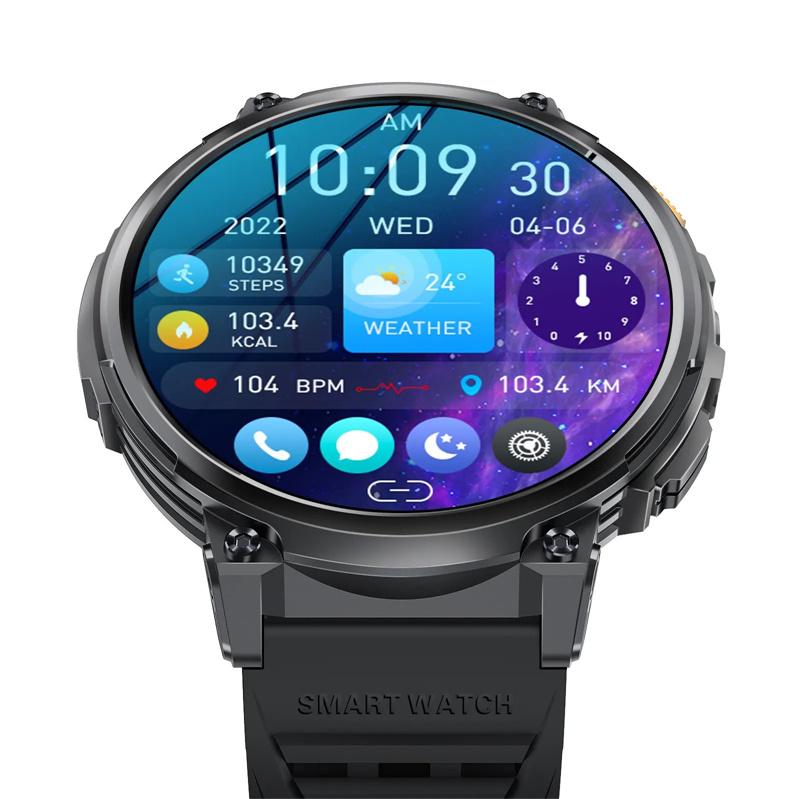 K66 Smart Watch Men Flashlight Bluetooth Call 1.85inch 128MB Memory 730mAh Large Battery LED Light Outdoor Sport Smartwatch