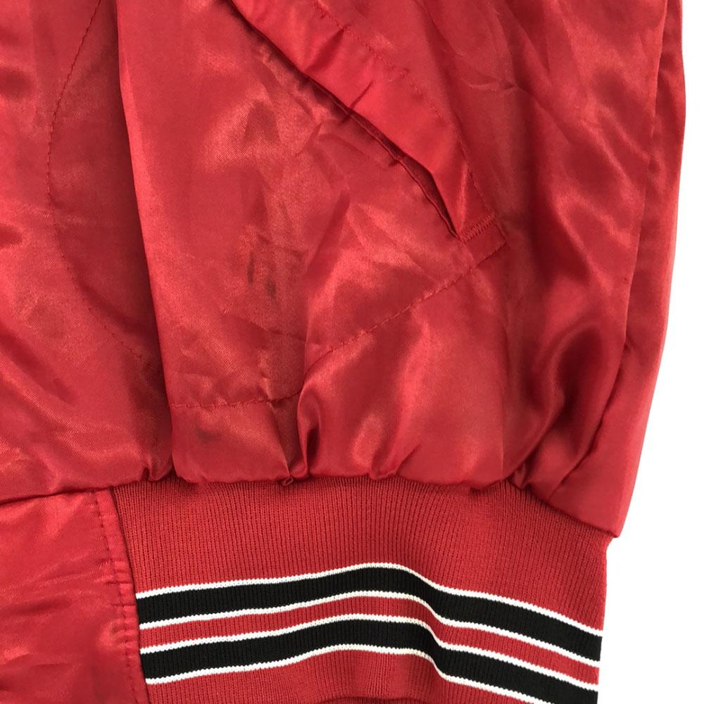 Pla-Jac 80s Made In USA Print Stajan XL Red Nylon Old Men's Used