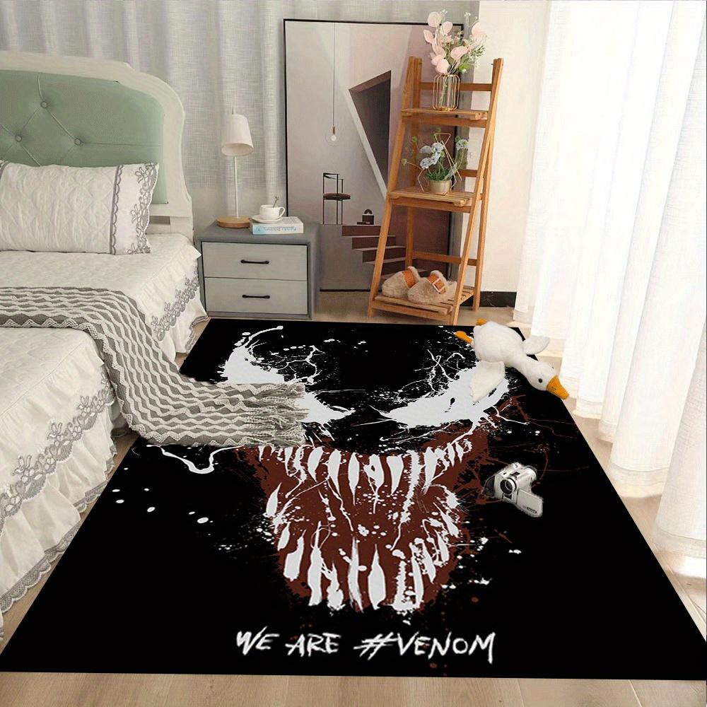 1pz Tappeto Area Tappeto Venom, Camera da Letto e Sala Giochi Durevole, Resistente alle Macchie e Facile da Pulire, Soggiorno