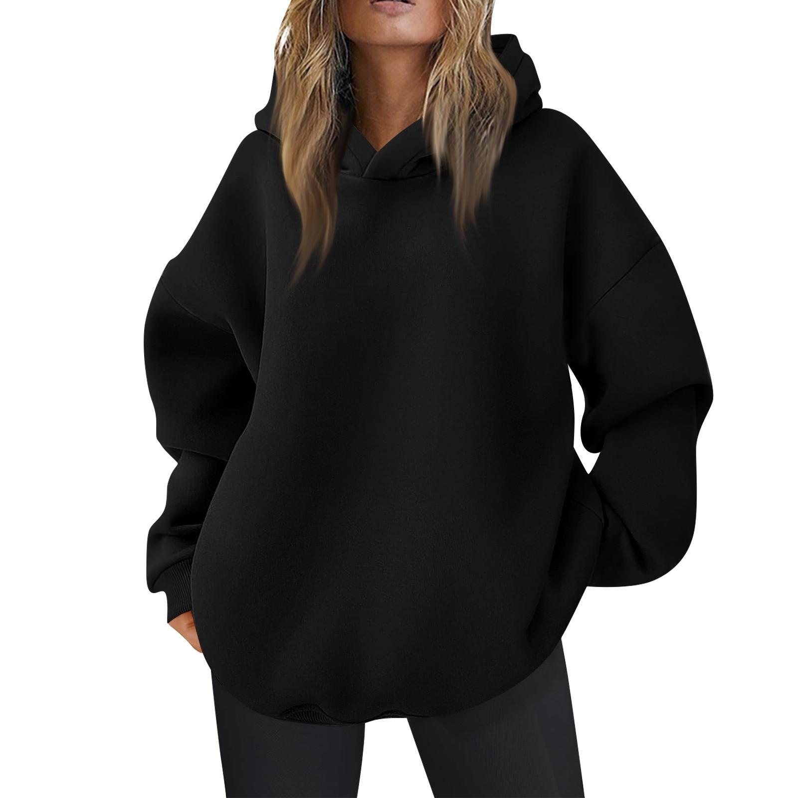 

Женские худи оверсайз, повседневные удобные топы, осенние модные наряды, милая одежда с карманами XL