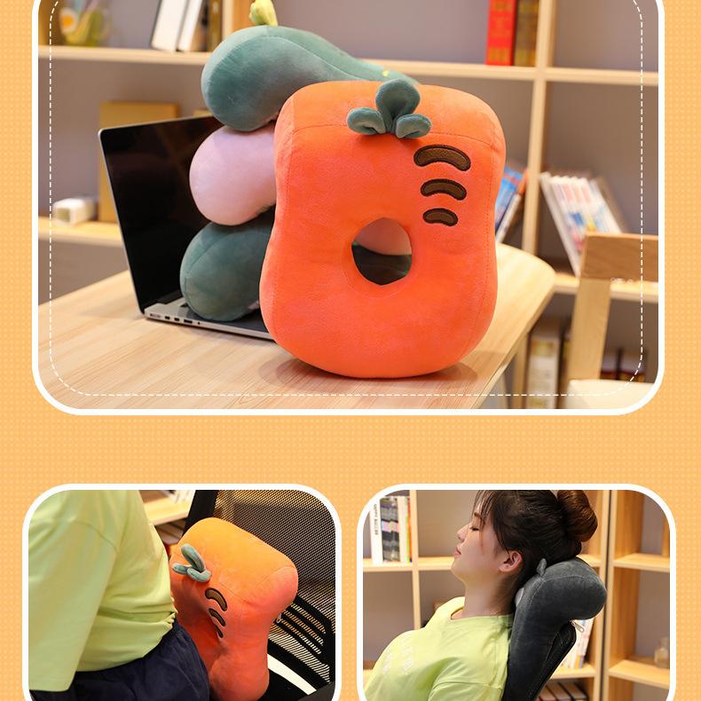Cute Cartoon Hollow Nap Pillow, Office Desk Pillow for Students & Workers