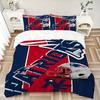 3pcs New England Patriots Football Helmet Home Decor Bedding Set-Perfect for Bedroom, Guest Room, Living Room, Hotel Decoration-Ideal Gift f