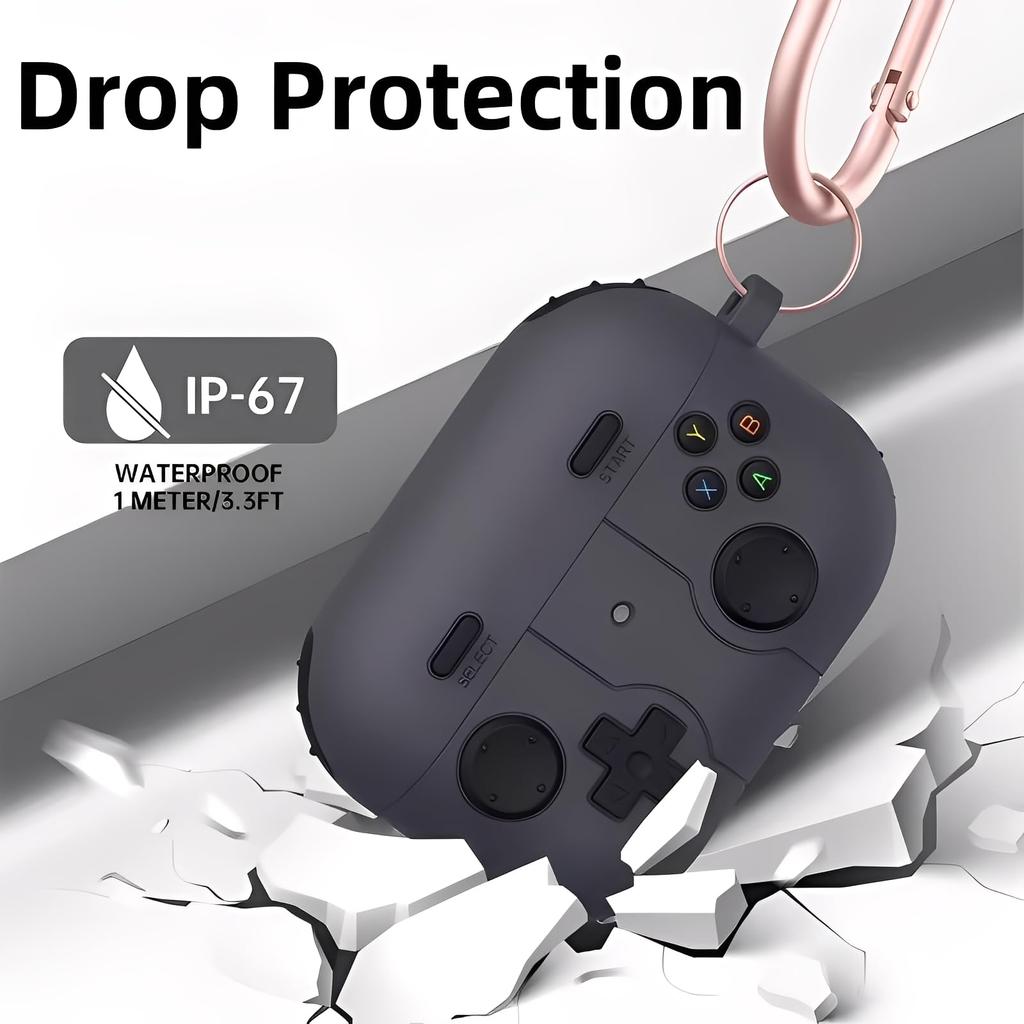 2026 Earphone Case for AirPods Pro 3/4 Retro Handheld Game Console Design Soft Silicone Protector Case Cover For Apple Airpods 4