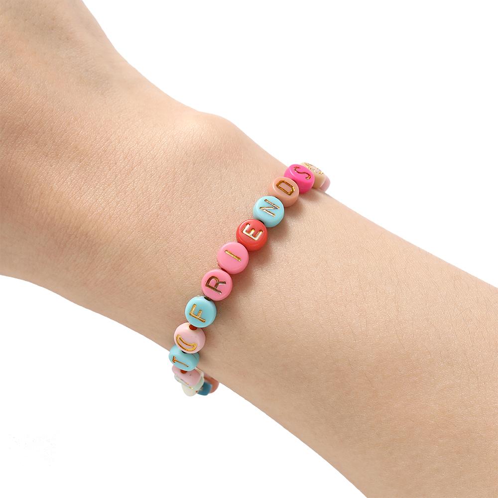 2400pcs Mixed Letter Acrylic Beads Round Flat Star Moon Spacer Beads for Jewelry Making DIy Bracelet Necklace Earring Supplies