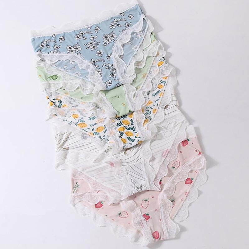Damen Unterwäsche Bedruckte Slips Atmungsaktiver Komfort Sexy Panties Passend 50 kg bis 100 kg