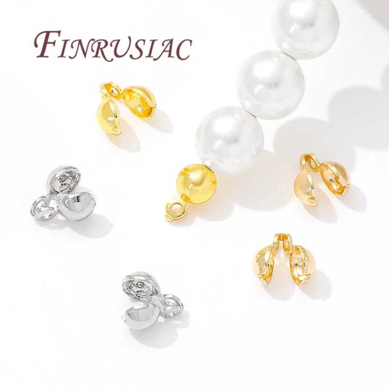 Crimp Beads For Jewelry 18K Gold Plated Crimp Bead Cover Findings DIY Jewelry Making Supplies Bracelets Accessories