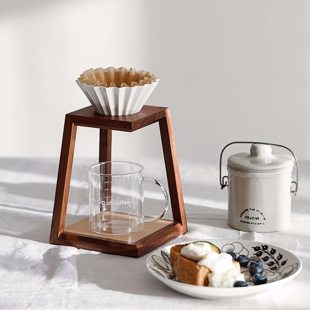 Watchget Holz Kaffeetropfständer, Kaffeetropfhalter für Kaffeetropfen und Handaufgusskaffee, Kaffeezubehör
