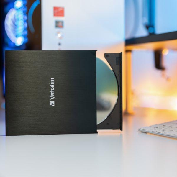 Verbatim Zewnętrzna Nagrywarka Slimlineblu-Ray + Kabel Usb 3.0 Czarny/Black 43890