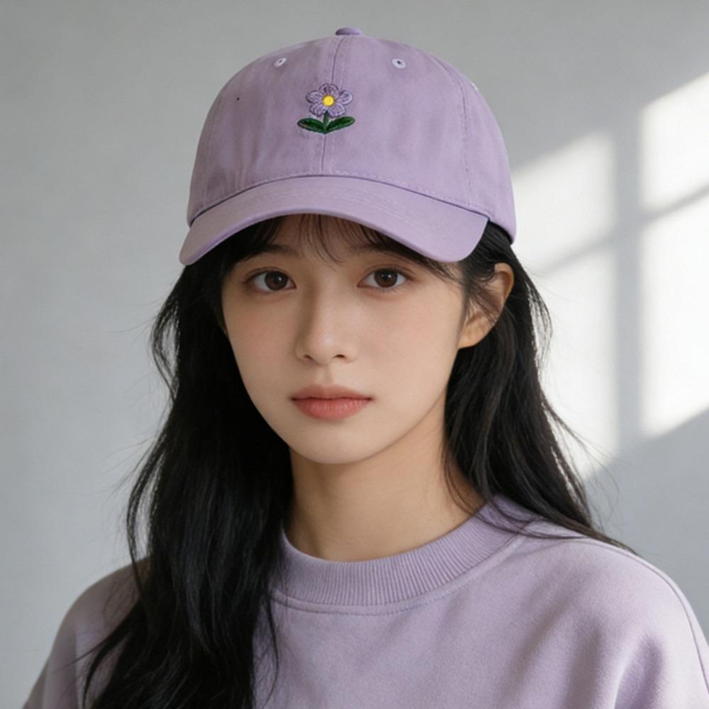 Adjustable Embroidered Peaked Hat Korean Style Sunshade Casquette Flower Baseball Cap  Outdoor