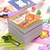 50Sheets/bag New Cute Pixel Coloring Sticker Book Food Animal Theme Creative DIY Sticker Doudouben Mini Gamebook Stickers Gift