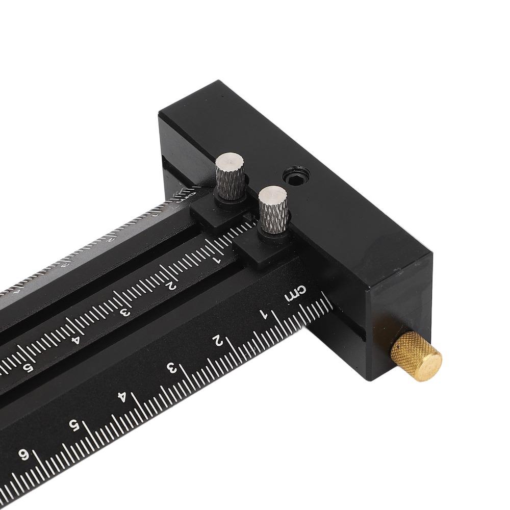 Aluminum Alloy Marking Gauge 16cm Length Woodworking Scriber T Square Ruler For Carpenter