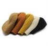 Ins Chenier Dome Knitted Bucket Hat Female Solid Color Small Face Thickened Bucket Basin Hat