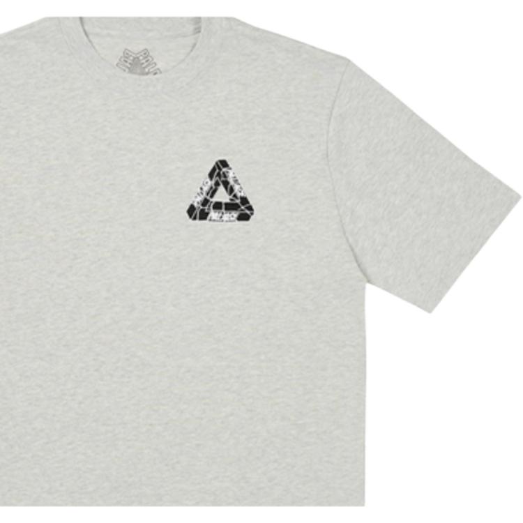 Palace Tri-Ripped T-Shirt Grey Marl Unisex Tops P25TS083