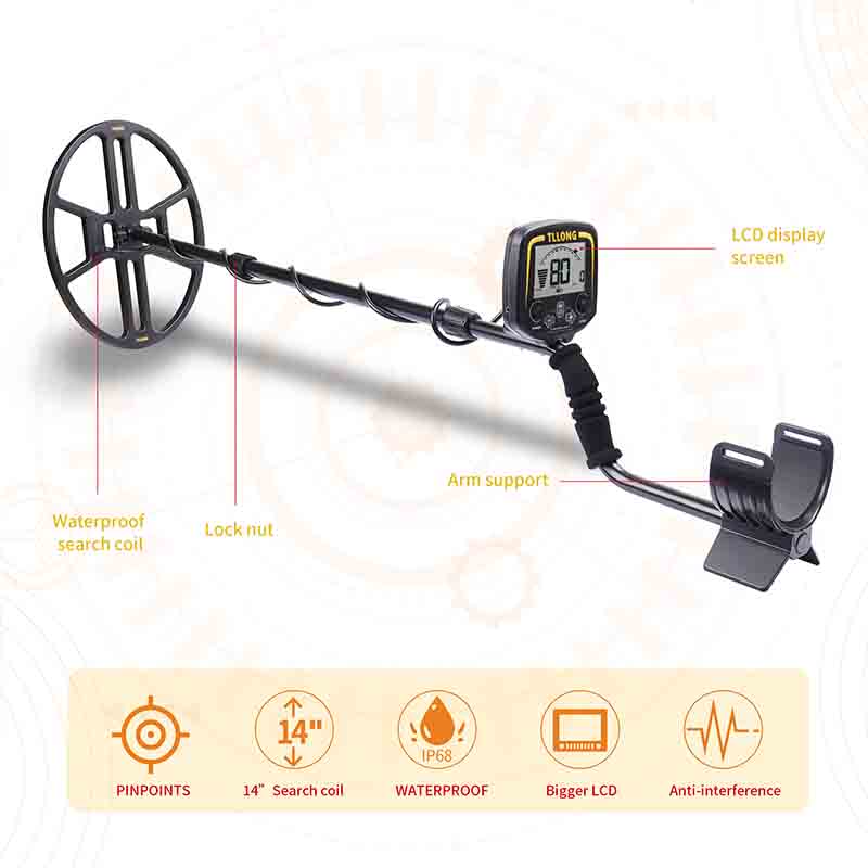 Metal Detector  Underground ATX880 High Sensitivity Liquid Crystal Professional Gold Hunter Circuit  Waterproof Coil