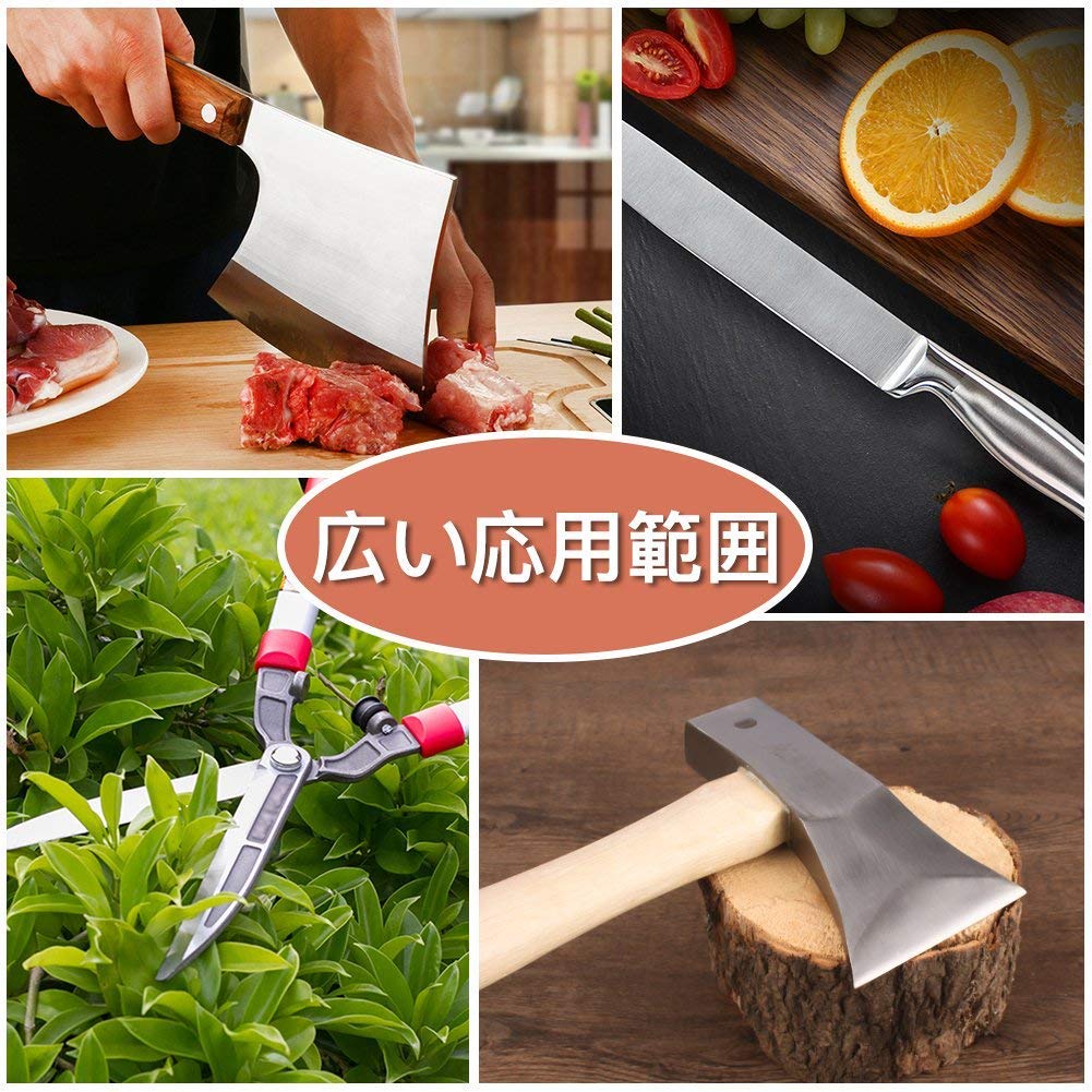 HomKin Double-Sided Whetstone for Knife Sharpening, Stainless Steel and Steel, #3000/#8000 (Main Unit + 2 Non-Slip Rubber Pads)