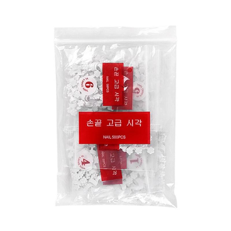 

Crescent Shaped French Acrylic Nail Tips 100/500 Pieces Set for DIY Manicure 10 Sizes Finger Sticker Extension Tool 1
