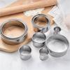 2X Cookie Biscuit Cutter Set, Round Stainless Steel Pastry Rings 24 Pieces With Round Box-B61B