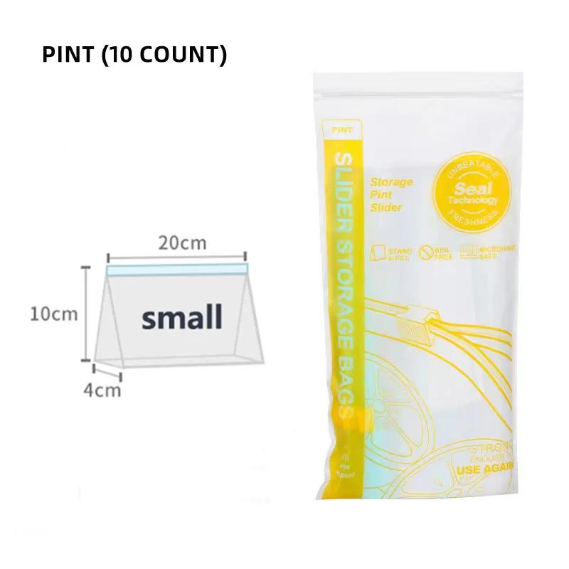 Zipper Sealed Bag Food Grade Fresh-keeping Bag Household Refrigerator Storage Food Packaging Sealing and Compact Bag reusable 1980₽