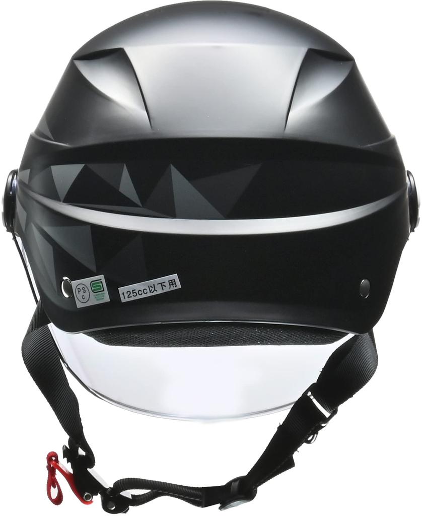 Lead Industries ZORK Motorcycle Half Matte Large Size Helmet, Black, (Under 60-62cm)