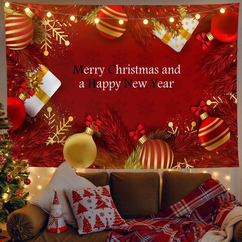Santa Sleigh Decoration Tapestry Christmas Party Background Decoration Tapestry Family Christmas Party Living Room Bedroom Decor