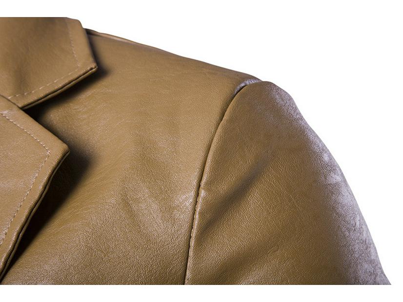 2019 Men's European & American Slim Fit PU Leather Suit X307