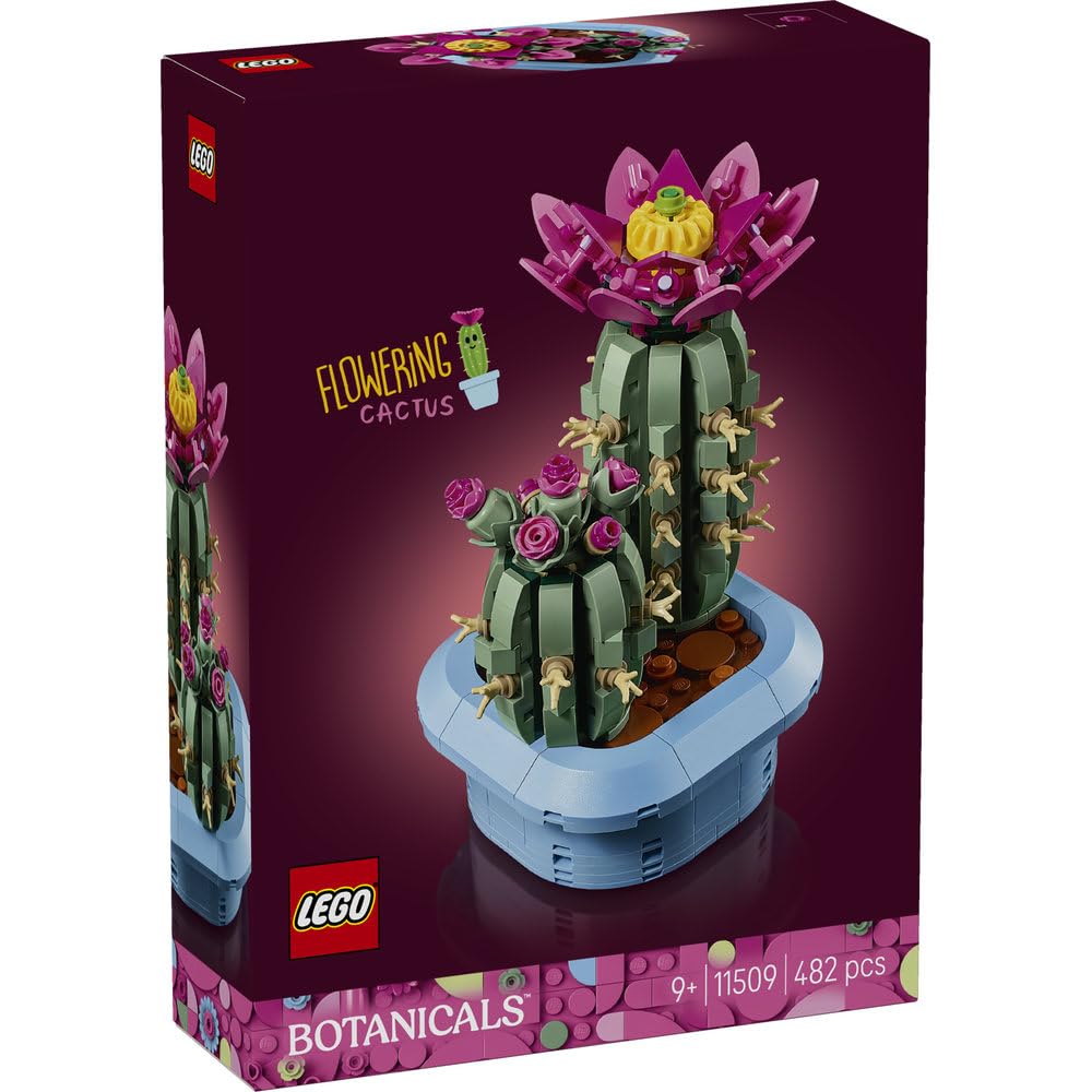 LEGO Botanical Flowering Cactus Toy - Birthday Present, Building Blocks, Mother's Day Gift for Girls, Boys, Children Ages 9, 10, 11, Elementary School