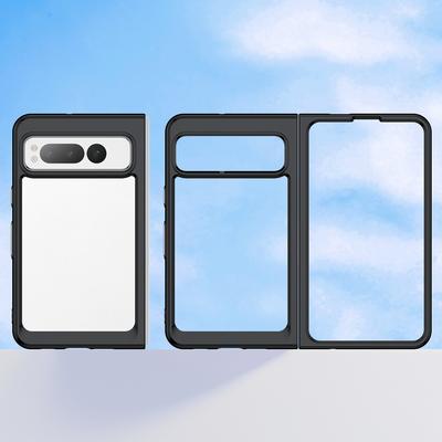 For Google Pixel Fold Clear Back Case Anti-Scratch TPU+Acrylic Phone Cover