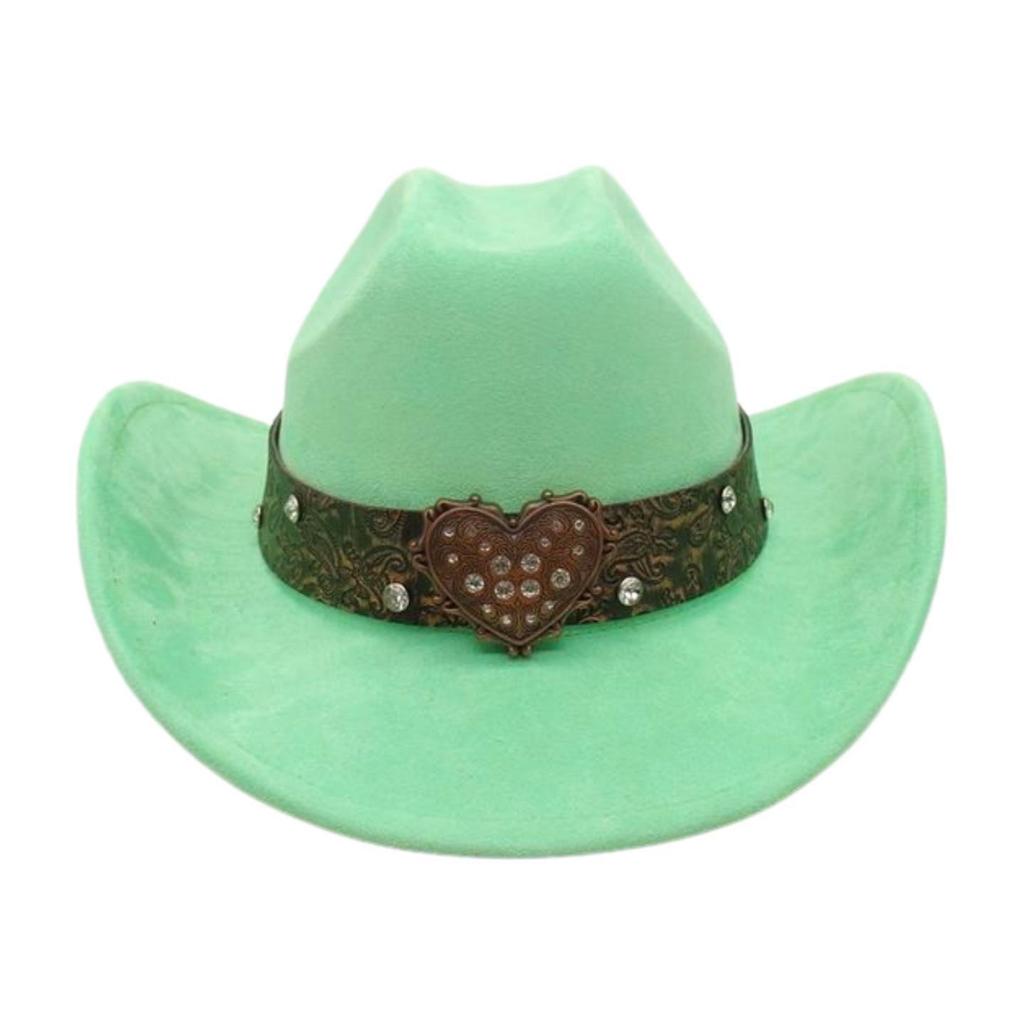 Premium Sense One-Word Top Suede Top Hat Jazz Hat New Love Diamond-Encrusted Western Cowboy Hat