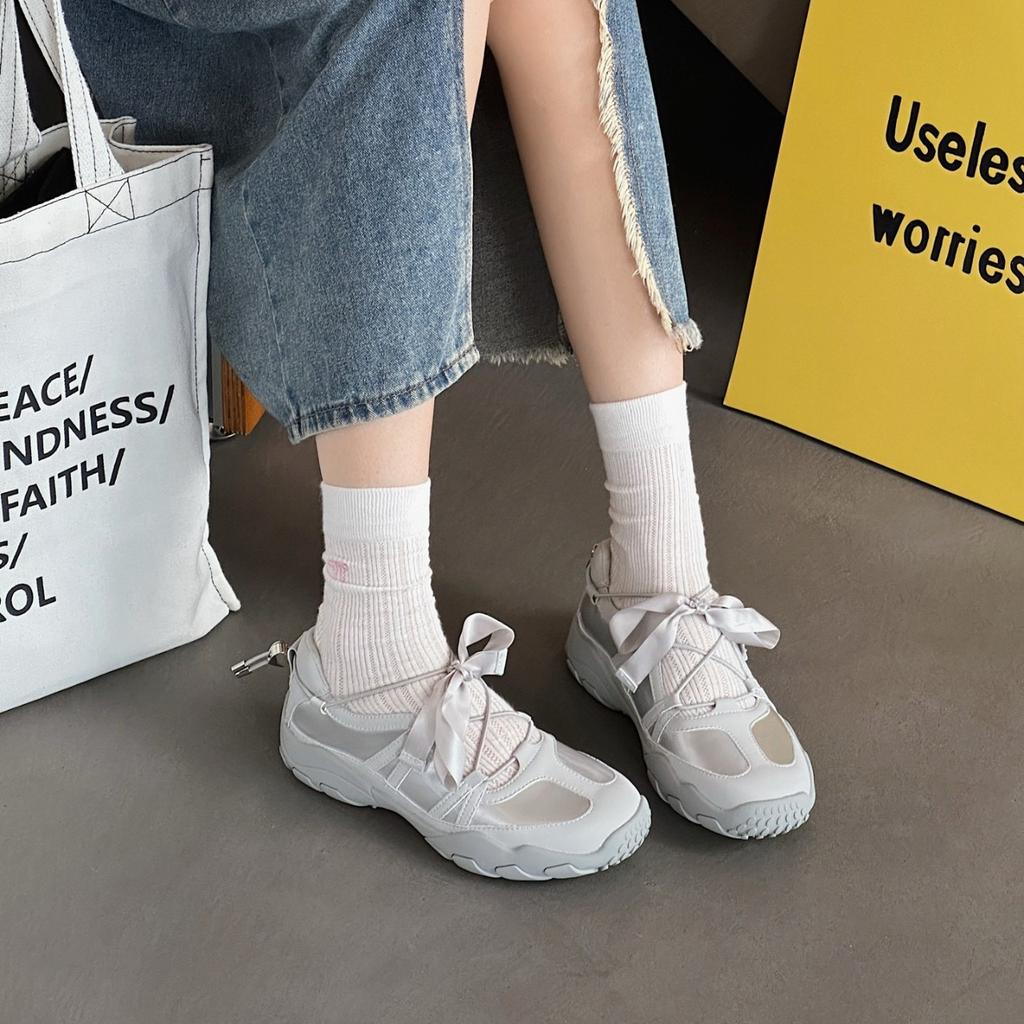 5CM height-increasing ballet style women's summer hollow and breathable Mary Jane platform casual sports sandals
