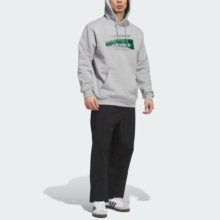 adidas Originals Men's Medium Grey Heather American Print Hoodie IK7657