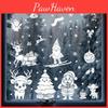 Christmas Window Decorations With Static Cling Design And White Christmas Balls For Retail