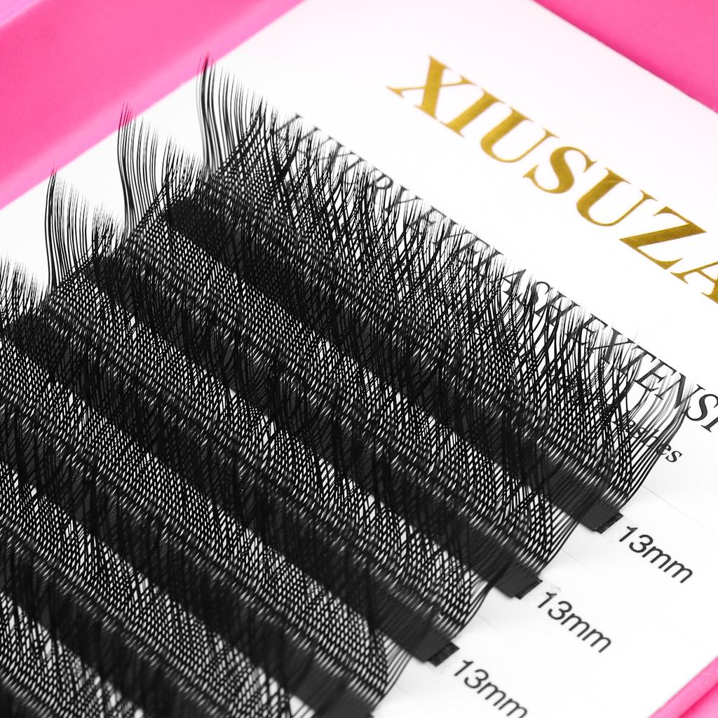 XIUSUZAKI L/LU/M Schwung YY 3D 4D 5D W Wimpernverlängerungen Weiche Natürliche W Wimpernverlängerungen Vorgefertigte Volumenfächer Falsche Wimpern Shop