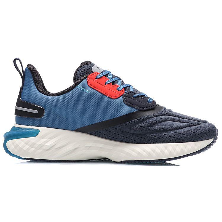 Li Ning Yun Five Generation Shield Shock Absorption Non-Slip Wear-Resistant Low-Top Running Shoes Men Sneakers Blue Gray ARHQ243-4