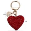 Backpack Pendant Interior Accessories Keys Holder Crystal Keyring Key Ring Love Heart Keychain