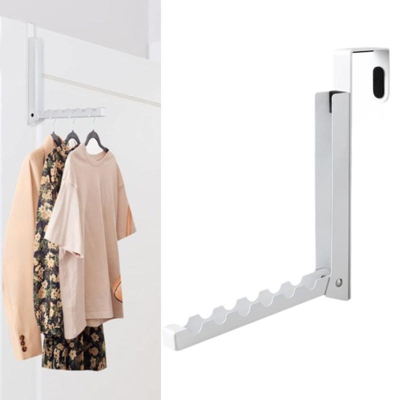 Over The Door Drying Rack Laundry Room Hanging Rack Folding Clothes Hanger Laundry Hanging Coat Rack Clothes Organizers