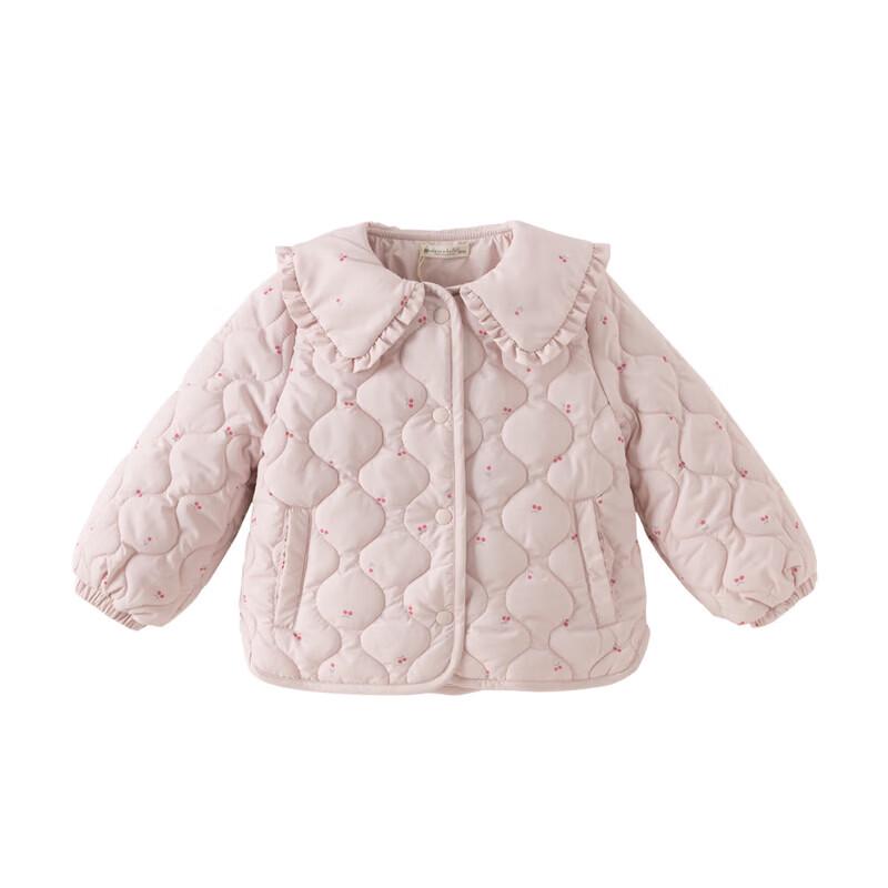 DAVE&BELLA Girls' Cherry Print Waterproof Padded Winter Jacket