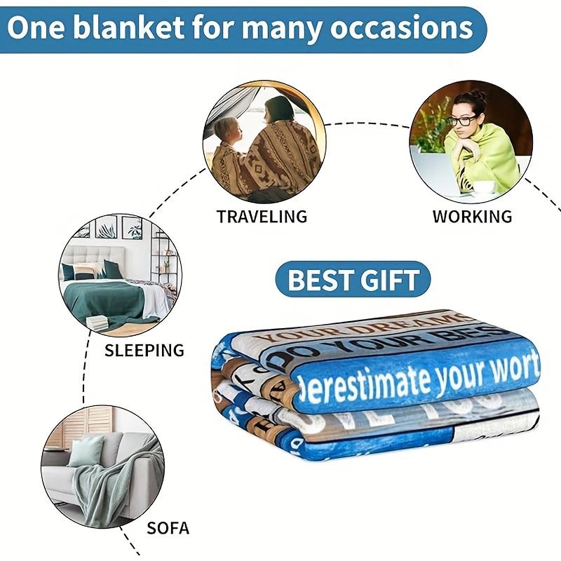 Flannel Soft Throw Blankets, to My Son Gifts, Birthday Wedding Graduation Gifts Ideas for Adult Son from Mom Dad