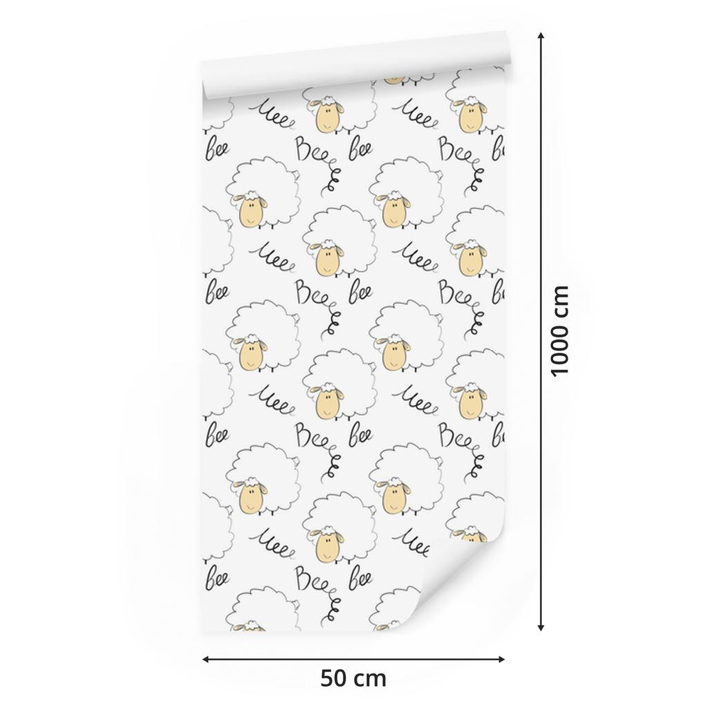 Cute Sheep Wallpaper for Living Room and Bedroom 50x1000