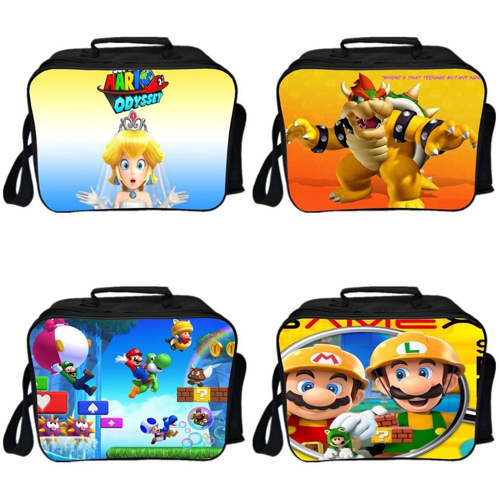 Mario Insulated Lunch Bag With Adjustable Shoulder Strap And Large Capacity Design